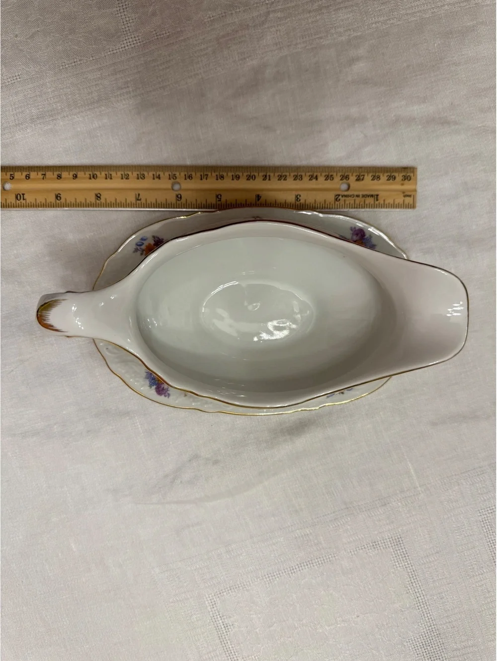 Vintage Schumann Bavaria Porcelain Gravy Boat & Underplate – 1946–1949